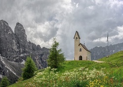 marvelous chapel in the mountains