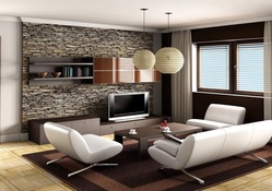 nice brown living room
