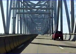 driving on the bridge