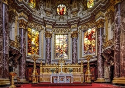 ornate berlin cathedral interior hdr