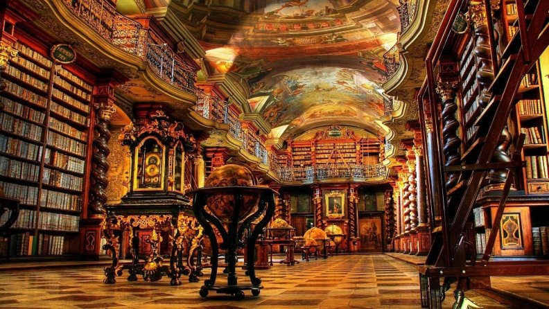 magnificent library hdr
