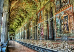 glorious interior of the church of santa chiara in naples hdr