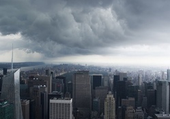 rain storm moving over new york city