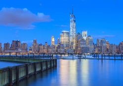 fantastic view of downtown manhattan from jersey
