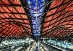 beautiful modern train station hdr