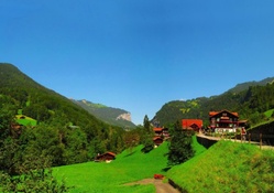 summer in the valley in lauterbrunnen switzerland