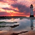 wonderful lighthouse at sunset