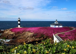 lighthouse on pancha island in spain