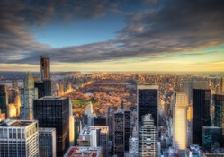 morning view of central park manhattan hdr