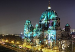 berlin cathedral in the festival of lights