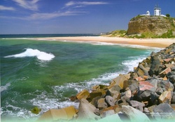 Nobby's Head lighthouse in New South Wales Australia