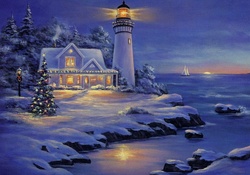 Christmas Lighthouse
