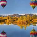 Reflection Of Hot Air Balloons