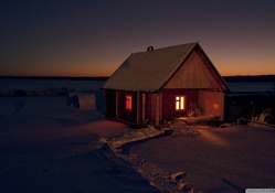 small cottage in the wilderness