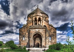 st. hripsime church in armenia hdr