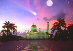 Mosque and Moonlight