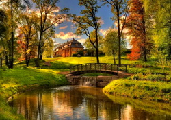 Country house in autumn