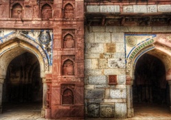 two archways in india hdr