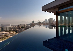 infinity pool on a beirut roof