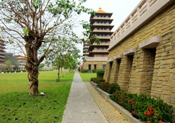 Pagoda and footpath