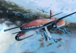 Me 262 Attack on B24 Liberators