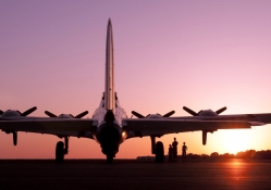 B17 Flying Fortress at dusk