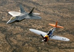 P_47 Thunderbolt and F_22 Raptor