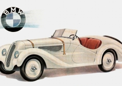 1936 BMW sportscar art