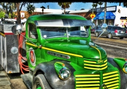 vintage GMC truck hdr