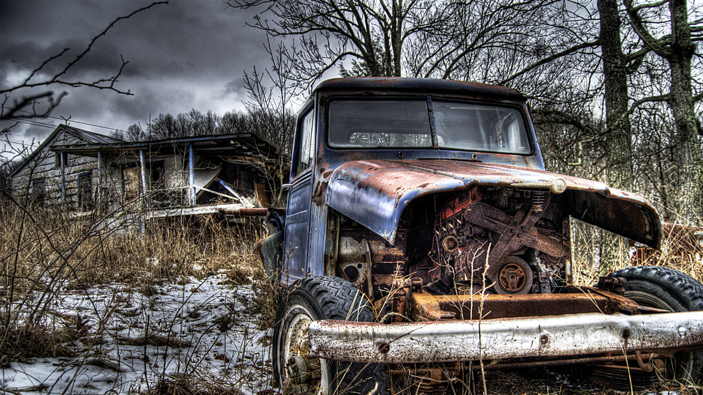 jeep that has seen better days hdr