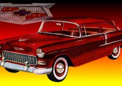 1955 Chevrolet ad art