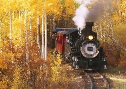 cuyahoga valley steam train in autumn