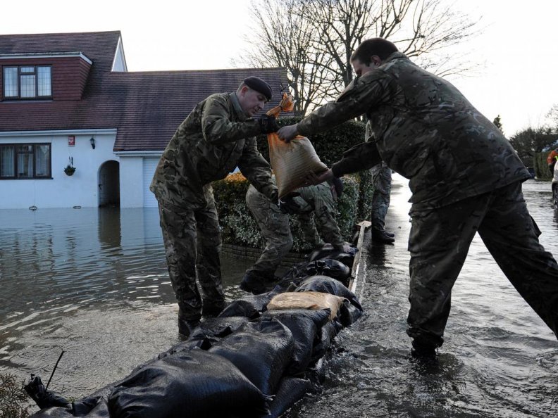 Flood in Wiltshire England
