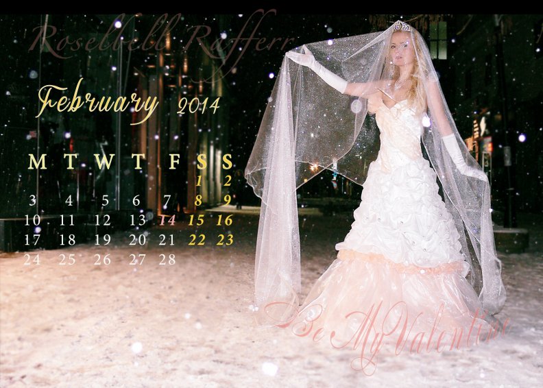 Roselbell Rafferr February Calendar