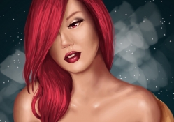 Girl art redhead