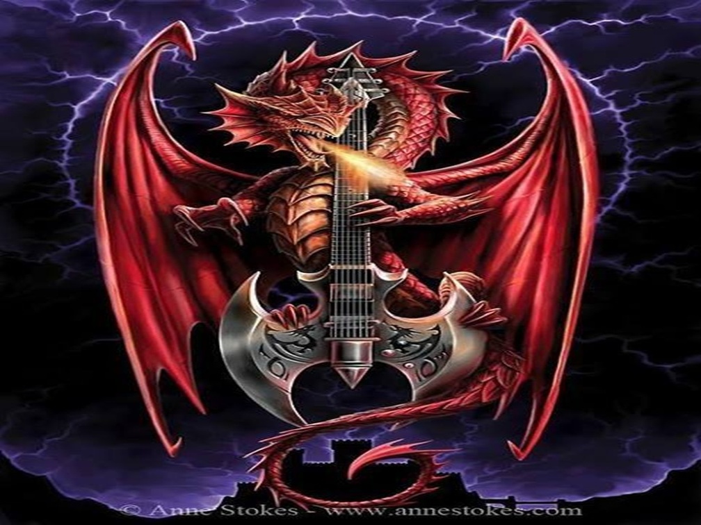 Dragon loves Guitar