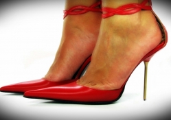 Red and Gold Stilettos