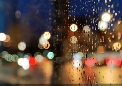 Rain in Paris night