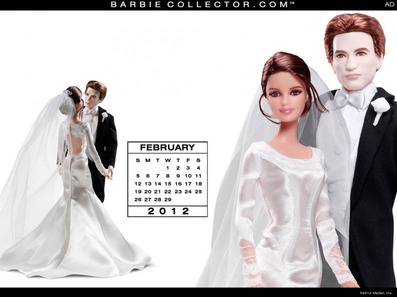 Barbie Desktop Calendar Feb 12