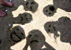 Funny Sand Faces