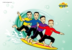 The Wiggles Surfing Wallpaper