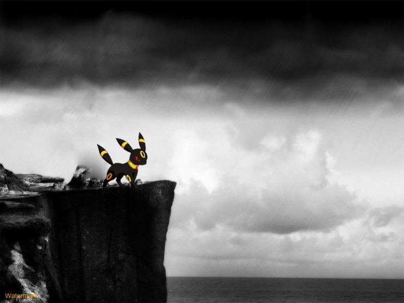 Umbreon on a Cliff