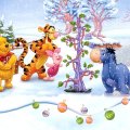 Winnie Pooh and friends at christmas
