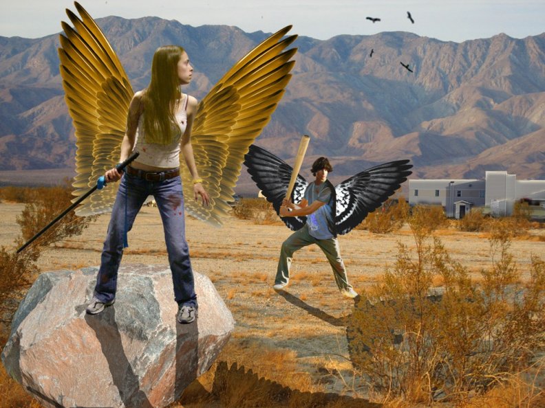 Maximum Ride _ Max and Fang battle Erasers