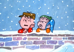 charlie brown and linus in snow