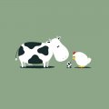 Cow+chicken