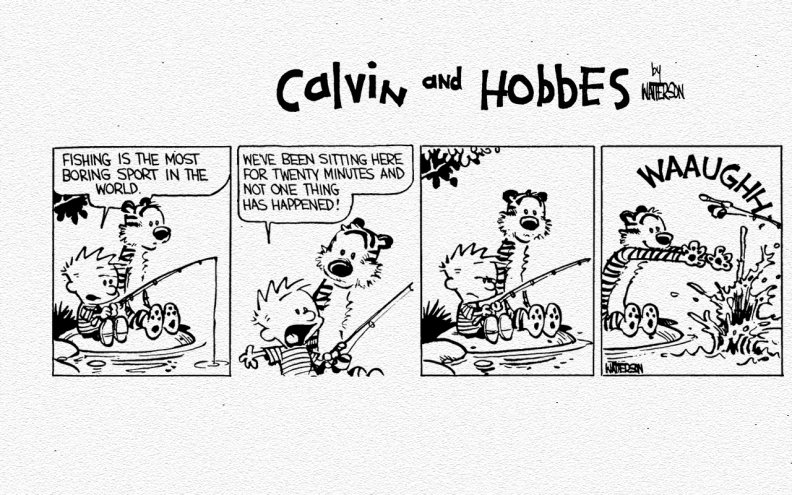 Calvin and Hobbes Boring Fishing