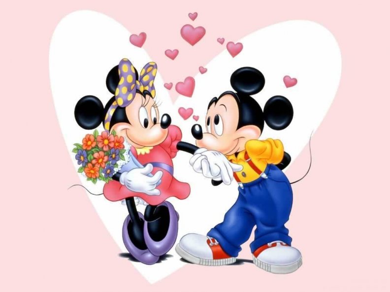 Micky and Minnie Wallpaper  disney5561259 1024768