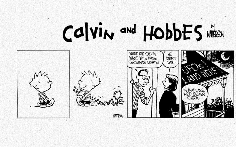 Calvin and Hobbes Christmas Lights
