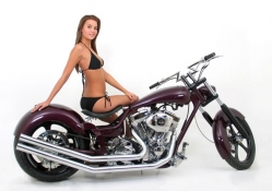 Bike Purple With Hot Model